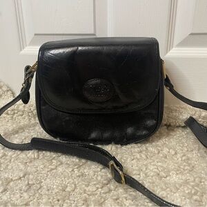 GIRGIO Gianni Vintage Black Leather Crossbody Purse Bag